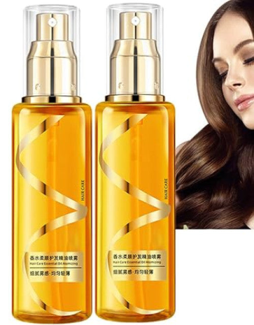 Men's and Women's Moisturizing Silky Hair Oil Perfume Hair Care Essential Oil Spray (Pack of 2)